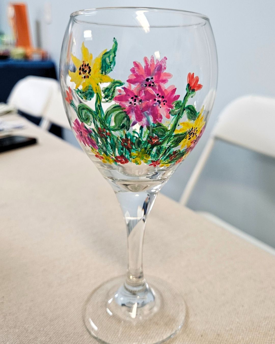 Eventful Splat and Craft Studio Wine Glass Painting