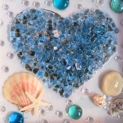 Eventful Splat and Craft Studio Framed Sea Glass Picture