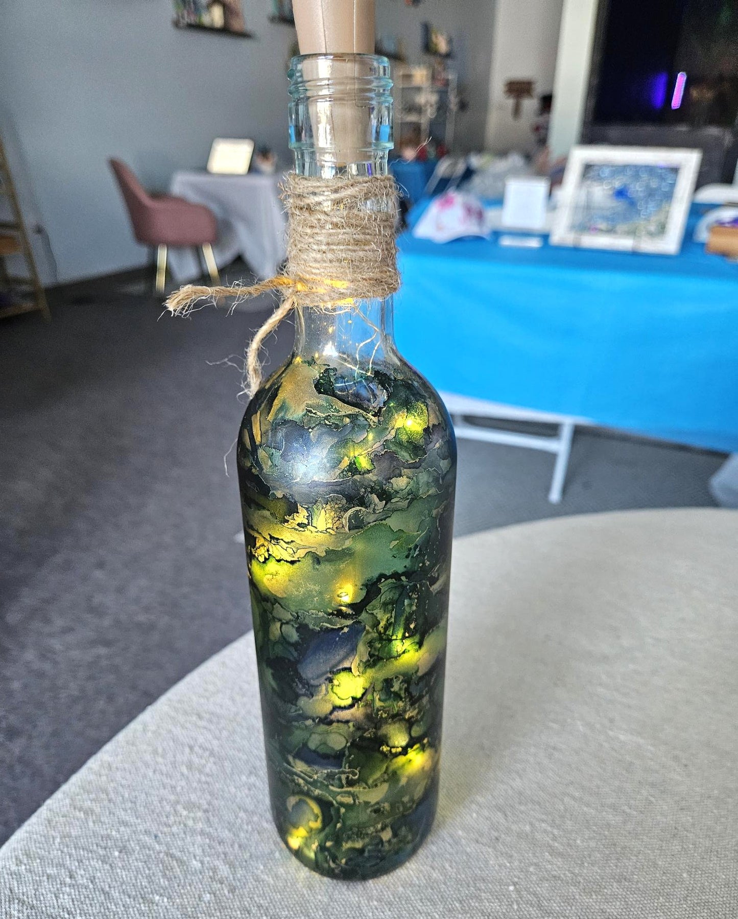 March 21 | Alcohol Ink Wine Bottle or Wine glasses