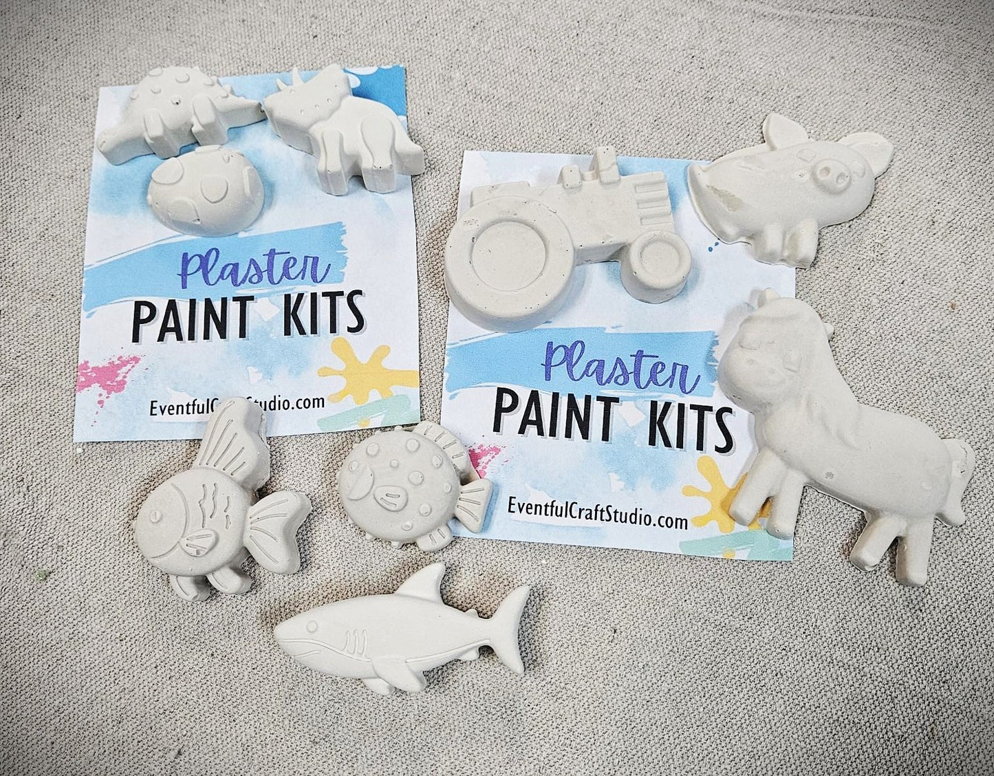 3D Sea life or Dinosaur paint kits