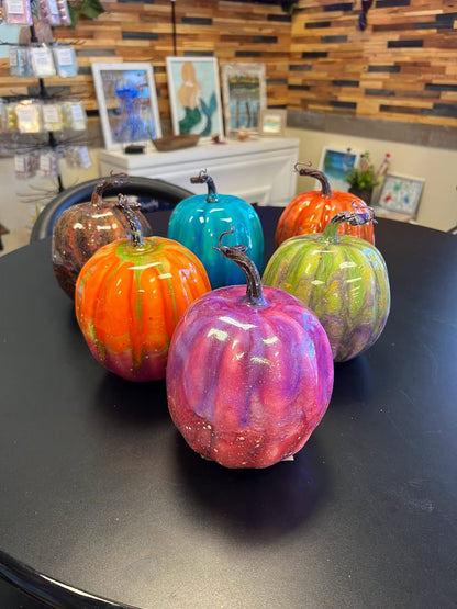 Sept. 7th| Glow in the dark pumpkin paint pouring